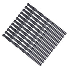 Drill Bit, 5.1mm Cutting Diameter, 4241 HSS Nitriding Black 118° Cutting Angle Versatile Jobber Bits - (Applications: for Drilling Plastic Wood Soft Metal), 12-Pieces