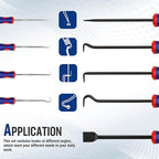 WORKPRO 9Pcs Precision Pick & Hook Set with Scraper, Automotive & Electronic Hand Tools, W000846A