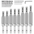 COMOWARE 17pcs VIX Bits Self Centering Drill Bit Set, 1/4" Hex Shank Self Centering Hinge Drill Bit Set for Woodworking Window Door Hinge, Quick Change with 1 Hex Key & 8 Drill Bits 5/64-1/4”
