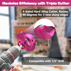 Original Design Patent Triple Inserts 4 Inch PVC Pipe Reamer, PVC Fitting Saver, Pipe Tools for Schedule 40