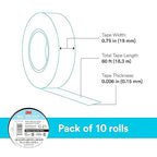 3M Temflex Multi-Purpose Vinyl Electrical Tape 165, Black, 3/4 in x 60 ft (19 mm x 18 m), 10 Roll Pack