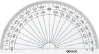 EBOOT 100 Pcs Math Protractors Plastic Protractor 180 Degrees, 4 Inches (Clear)
