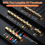 Preciva Ferrule Crimping Tool Kit with 1500PCS Wire Connectors, Ratchet Jaw Wire Crimping Pliers for AWG 28-5 Cable connectors