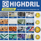 HIGHDRIL 3" 75mm Circular Saw Blade Set 4pcs - Diamond/HSS/Carbide Cutting Disc for Angle Grinder Cutting Soft Metal Copper Aluminum Granite Tile Marble Granite Plastic Wood Glass