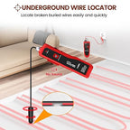 Underground Wire Locator, Underground Cable Locator with Rechargeable 1100mAh Battery, Cable Tester for Pet Fence