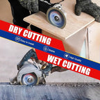 2PCS 4.5” Diamond Saw Blades for Angle Grinder, X-Turbo Tile Cutting Blade for Dry & Wet Cutting, Fast Smooth Cutting for Alabaster Concrete Granite Marble
