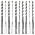 10-Piece 3/16” SDS Plus Drill Bits Rotary Hammer Drill Bit Set, Carbide Tipped for Drilling Concrete Cement Porcelain Tiles Ceramic Pots Stone Brick, Diameter 5mm, 160mm Long, SDS Plus Shank