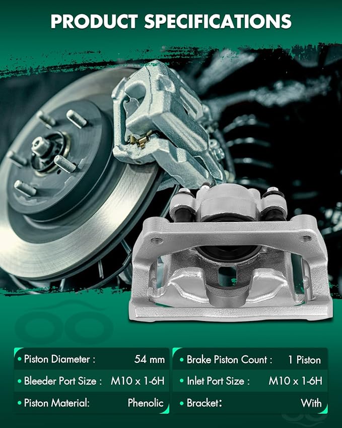 SCITOO Rear Right Brake Caliper With Bracket 18-B4836 Compatible For Chrysler Aspen 2007-2009 For Dodge For Durango 2003-2009 For Dodge Ram 1500 2002-2010 For Ram 1500 2011-2018