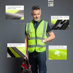Tydon Guardian Reflective Safety Vest for Women Men High Visibility Security With Pocket Zipper Front Meet ANSI/ISEA Standard