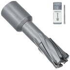 KEENTECH Carbide-Tipped Annular Cutter, 5/8" Diameter x 1-3/8" Depth, 3/4" Weldon Shank (2 Flat), High Speed Cutting TCT Mag Drill Bit with Pilot Pin for Harder Material, Stainless Steel, Cast Iron