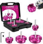 4 Pcs PVC Reamer Kit,Fitting Saver PVC Pipe Reamer Socket Saver Set for Plumbing,Includes 1-1/2 Inch 2 Inch 3 Inch 4 Inch,Plastic Pipe Reamers Tool Kit for Sch.40 CPVC ABS Fittings,Fit for 1/2" Drills