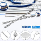 3 Pieces Telescoping Inspection Mirror Inspection Tool for Check the Condition of Vehicle, Observe the Eyelashes, Mouth and Other Small Parts(Round,3 Kinds of Size)