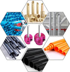 PVC Pipe Reamer 3/4 Inch & 1 Inch Head, PVC Fitting Saver with 1/4-Inch Hex Shaft,ABS Socket Saver Plastic Pipe Fitting Reamer for Plumbing Sch.40 CPVC ABS Socket Hub,Fit Standard 1/2" Drills