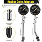 9 Pieces Automotive Compression Tester Kit and Spark Plug Tester, Universal Car and Motorcycle Engine Testing Tools for Cylinder Pressure Gauge (Black)