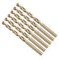 Drill Bit, 5/64" Cutting Diameter (1.984mm), 4241 HSS Black and Gold 118° Cutting Angle Versatile Jobber Bits - (Applications: for Drilling Plastic Wood Soft Thin Metal), 6-Pieces