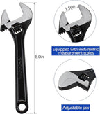 8" Adjustable Wrench Fits for Automotive Plumbing and Home Improvement