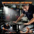 Rechargeable Magnetic Flashlights High Lumens - Super Bright Small Powerful LED Tactical USB C Flashlight, 8 Modes, Dual Button Waterproof Pocket Flash Light for Emergency, Car (2, Black)