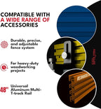 Multi T-Track - 3" Universal T-Track for Woodworking | Anodized Aluminum T Track Fence System | Woodworking Accessories | 48" Fence System (Set of 2) | Red