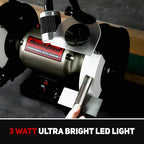 BUCKTOOL 8 Inch 3/4 HP Low-Speed Bench Grinder fit CBN Wheel Professional Wobble-free Wheel Grinder TDS-200C4HL