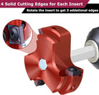 1 Inch PVC Pipe Reamer with Triple Blade, PVC Socket Saver Fitting Saver with 1/4-Inch Hex Shaft, Plastic Pipe Fitting Reamer Plumbing Tool for Sch.40 CPVC ABS Socket Hub,Fit Standard 1/2" Drills