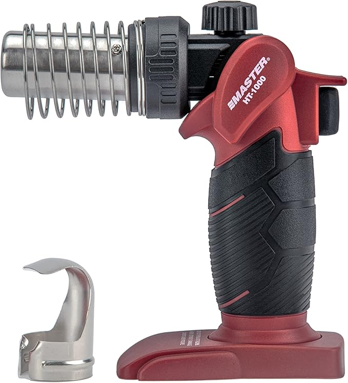 Master Appliance HT-1000 Cordless Butane Heat Gun with Shrink Reflector - Refillable, Portable Hot Air Tool for Heat Shrink Tubing, Electrical and Automotive Repairs