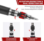 1/4" Manual Hand Impact Driver Set Extractor-14 PCS Impact Screwdriver S2 Steel Much More Durable Disengage Rusted Fasteners or Frozen Bolts Manual Reversible Impact Driver Set