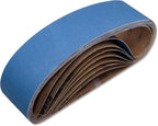 4 x 36 Sanding Belts, 4x36 Inch Zirconia Sanding Belts, 2 Each of 40/60/80/120 Grits Sander Belts Assortment for Belt Sander, Metal Polishing, 8 Pack