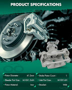 SCITOO Rear Right Brake Caliper With Bracket 18B4945 Compatible For Buick Terraza 2005-2007, For Chevrolet Uplander 2005-2009, For Pontiac Montana 2005-2009, For Saturn Relay 2005-2007