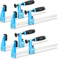 SHALL 12-Inch Steel Bar Clamps Set, 4-pack Medium-Duty Quick-Release F Clamps, 600 Lbs Load Limit for Woodworking, Metal working, DIY and Crafts