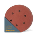 POWERTEC 60 Grit, 25 PK, 6 Inch Sanding Discs – Hook and Loop, 6-Hole Aluminum Oxide Orbital Sander Pads, Woodworking & Paint Round Sandpaper for Random Orbital, Air, Pneumatic & DA Sanders (45206)