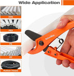 ValueMax PEX Cutter with Sharp Blade, Hose Cutter with 1/8"-1" Cutting Capacity, Tubing Cutter for PEX, PPR, PE, PP and Rubber Hoses, Suitable for Home and Plumbing Repairs
