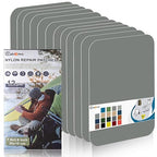 7.9x3.9 inch 12 PCS Nylon Repair Patch Nylon Repair Tape Self Adhesive Fabric Tapes Outdoor Camping Gear Fabric kit for Tent, Umbrella, Down Jackets, Sleeping Bag, Knapsack（Light Gray）