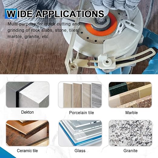 Rock Slab Grinding Disc - 5 inch Glass Cutter Disc (2pcs), Granite Cutting Disc, Diamond Grinder Wheel for Rock Slab, Stone, Tile, Marble, Granite, Glass Diamond Cutting Discs