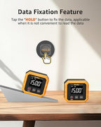 Rechargeable Digital Angle Finder, Digital Angle Gauge with Magnetic Back&Base, ±0.1° Accuracy Protractor Inclinometer Woodworking Tools, IP54, 360° Flip Screen, for Construction, Machinery
