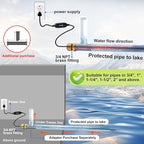 HEATIT Heat Cable for Drinking Water Supply In Pipe Self Regulating Heat Tape Pre-Assembled Pipe Freeze Protection NSF/ANSI/CAN 61 Certified 120V, 140FT