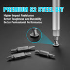 DURATECH Screwdriver, Multi Bit 11-in-1 Screw Driver & Nut Driver Set, Premium S2 Steel Bits, Portable Screw-driver, with Phillips, Slotted, Torx, Square Bits