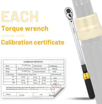 1/2-Inch Drive Click Torque Wrench Set, 10-160 FT-LB/13.6-217Nm Torque Wrench 1/2 Drive, 1/2 Torque Wrench Kit with Extension Bar & Socket Set- 8 PCS