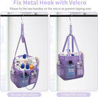 Mesh Shower Caddy Portable for College Dorm Room Essentials, Shower Tote Bag with Hanging Hook and Drawstring, Quick Dry Toiletry Bag with 6 Pockets for Bathroom, Swimming, Gym, Camping, Beach, Travel