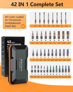 ORIA Screwdriver Kit, 42 in 1 Ratchet Screwdriver Set, Magnetic Precision Repair Tool Kit with DIY Rotatable Handle, 40 PCS Bits for Home Appliances, Bicycle Repair