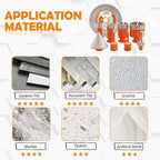 BGTEC Diamond Hole Saw Kit - 9PCS 6/6/20/25/35/50mm Drill Bits + 50mm Chamfering Bit + Adaptor + 115mm Tile Blade for Porcelain Tile Ceramic Granite Marble Stoneware