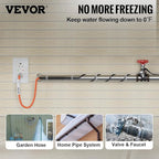 VEVOR Self-Regulating Pipe Heating Cable, 100-feet 5W/ft Heat Tape for Pipes Freeze Protection, Protects PVC Hose, Metal and Plastic Pipe from Freezing, 120V