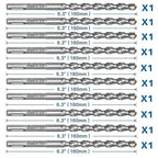 10-Piece 5/16" SDS Plus Drill Bits Rotary Hammer Drill Bit Set, Carbide Tipped for Drilling Concrete Cement Porcelain Tiles Ceramic Pots Stone Brick, Diameter 8mm, 160mm Long, SDS Plus Shank.