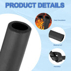 uxcell Pipe Insulation Tube Foam, 15/16" ID x 3/16" Thick x 1.64ft Foam Pipe Cover Non-Slip Hollow Tubing Guitar Air Conditioner Stand Fitness Equipment Handles, Black
