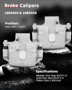 cciyu Rear Left & Right Disc Brake Calipers w/Bracket 18B5059 18B5058 For Buick For Enclave,For Cadillac For XTS,For Chevy For Traverse,For GMC For Acadia/For Acadia Limited,For Saturn For Outlook