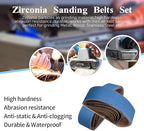 4 x 36 Sanding Belts, 4x36 Inch Zirconia Sanding Belts, 2 Each of 40/60/80/120 Grits Sander Belts Assortment for Belt Sander, Metal Polishing, 8 Pack