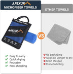 APEXUP Microfiber Travel Towel, Ultra Absorbent Quick Dry Towels, Lightweight Gym Sports Camping Towel for Workout, Yoga, Beach, Shower, Swimming (72"×40", Dark Blue)