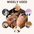 3 Pack Scratch Awl Tool, Wooden Handle Scratch Awl Leather Awl Punch Tool for Leather Punch Hole Craft DIY Handmade Pin Punching Needles