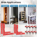 90 Degree Positioning Square Right Angle Clamp(5.5" +4.7") Aluminum Alloy Woodworking Carpenter Tool,4 Pcs Right Angle Clamps With 8 Clamps,For Picture Frame Box Cabinets Drawers