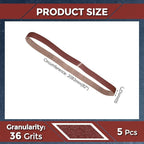 5 Pcs Sanding Belts 2 x 82 Inch 36 Grit Aluminum Oxide Abrasive Sandpaper for Belt Sander Metal Grinding Wood Working Weld Rust Removal