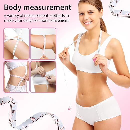 16 Pack Tape Measure, 60 Inch/150cm Retractable Body Measuring Tape - Soft Sewing Tape for Tailor, Craft & Cloth Measurements (Black)